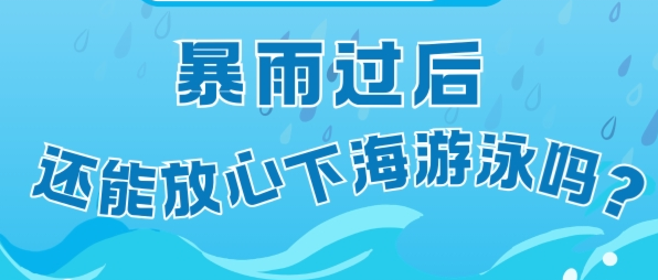 一图读懂 | 暴雨过后多久能下海游泳？