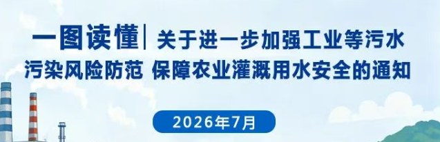 一图读懂 | 关于进一步加强工业等污水污染风险防范 保障农业灌溉用水安全的通知